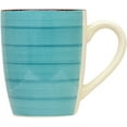 thumbnail image 5 of 3 Piece Royal Norfolk Turquoise Swirl Stoneware Dinner Set - Plate, Bowl, Mug, 5 of 5