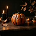 thumbnail image 6 of Artisan Pumpkin Tabletop Decor, Kiln-Fired Handcrafted Figurine for Fall and Halloween Display, 6 of 6