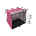 thumbnail image 6 of Geometric Dog Crate Cover, Modern Feminine Pattern with Irregular Rounds, Easy to Use Pet Kennel Cover Small Dogs Puppies Kittens, 7 Sizes, Raspberry Pink, by Ambesonne, 6 of 6