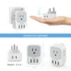 thumbnail image 5 of Adaptador de enchufe TESSAN de EE. UU. a India tipo D con 4 tomas de corriente alterna y 3 USB, 5 of 5