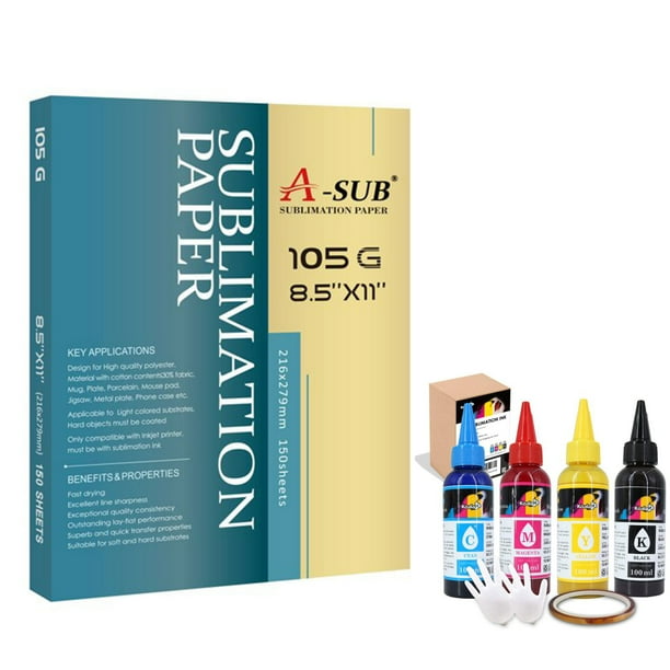 Bundle 150 Sheets A SUB Sublimation Paper 8.5X11 105g + AntiUV