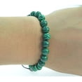 thumbnail image 2 of Purple Whale Adjustable Malachite Gemstone Beaded Bracelet, Green, Women, Men, Macrame Style Slip Adjustable Clasp, 2 of 3