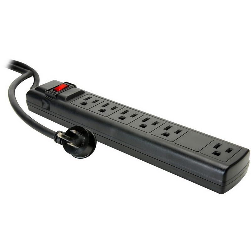 Cord and Circuit Breaker/Switch UL 4 Outlet Strip with 3 ft 