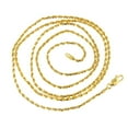 thumbnail image 2 of Luxurman Solid 14K Yellow Gold 2.5mm Wide Rope Chain Necklace with Lobster Clasp 16" long, 2 of 3