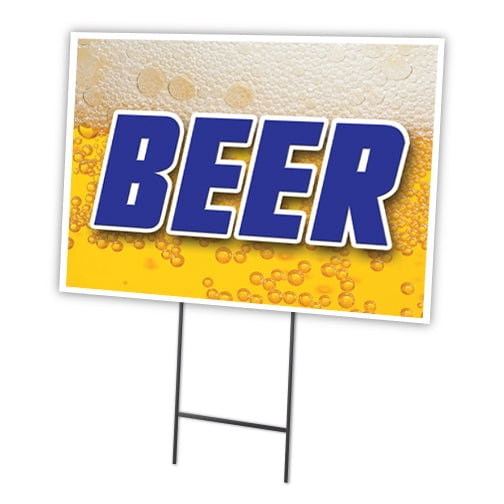 SignMission C-2436-DS-Beer 24 x 36 in. Beer Yard Sign & Stake