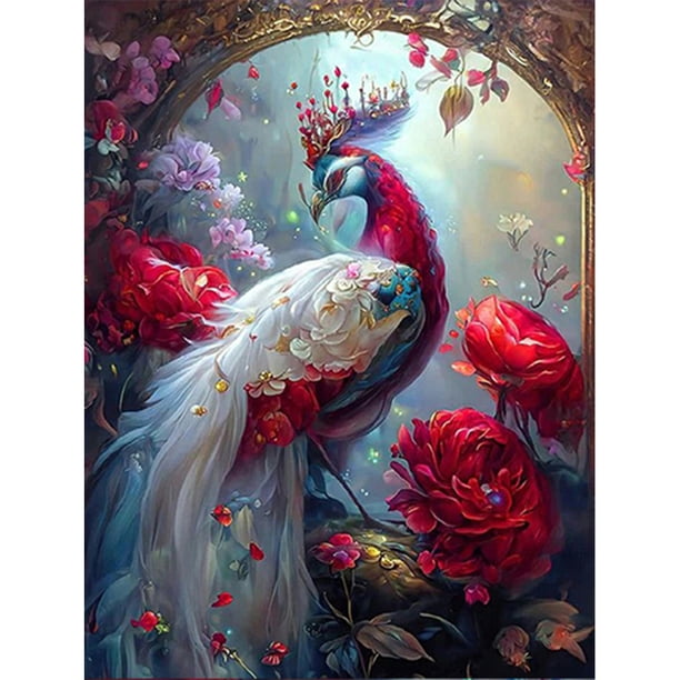 Hilo algodón ecológico bordado punto cruz pavo real impreso 11CT (SZX-C1538)