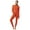 Mandarin Red, variant on Women's Thermal Performance High Mock Neck Top & Thermal Legging Bottom Set, Sizes XS-XXXL