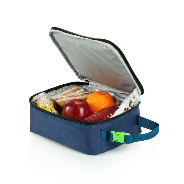 Arctic Zone Kids Classics Utility Reusable Lunch Box with Microban Lining  and Ice Pack, Navy 