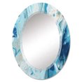 thumbnail image 2 of DESIGN ART Designart "Blue and White Embracing The Unknown III" Abstract Modern Wall Mirror 20in.x30in., 2 of 4