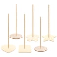 thumbnail image 1 of Shisuyan 6Pcs Creative Wooden Donut Displaying Stand Wedding Birthday Party Dessert Rack, 1 of 9