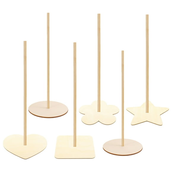 Shisuyan 6Pcs Creative Wooden Donut Displaying Stand Wedding Birthday Party Dessert Rack