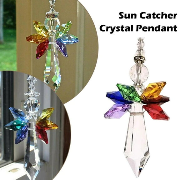 Kitpipi Rainbow Crystal Glass Chandelier Pendants
