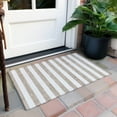 thumbnail image 6 of Addison Rugs Chantille Indoor/Outdoor Transitional Stripes Taupe Washable Rectangle Rug, 1'8" x 2'6", 6 of 6