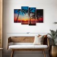 thumbnail image 3 of Elephant Stock Perfect Beach Sunset Wall Art - Horizontal Multi Panel Canvas - Living Room Wall Decor - Beach Multi Panel - Brown And Orange Decor - 43" x 27", 3 of 8