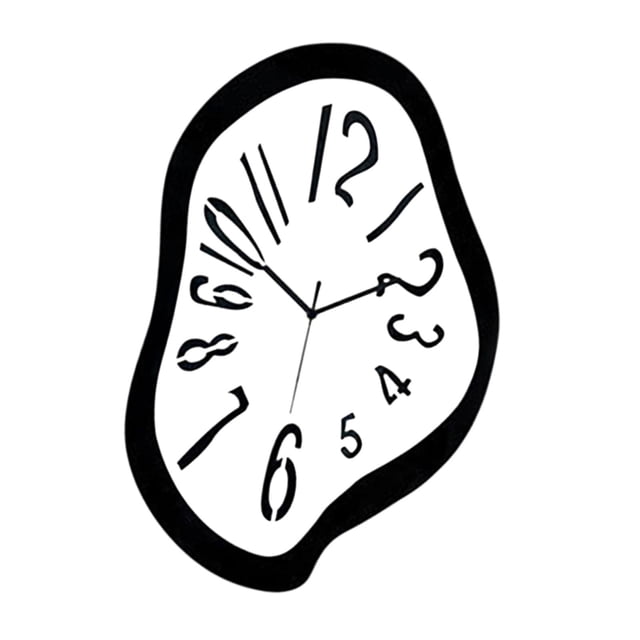 Reloj de pared resistente irregular versátil versátil adorno acrílico acrílico decorativo para estudio de la oficina de la oficina