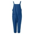 thumbnail image 5 of HBFAGFB Jumpsuit Womens Fashion Comfortable Shoulder Strap Loose Rompers with Pockets Blue Size L, 5 of 5