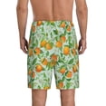 thumbnail image 3 of Kdxio Tangerine Print Mens Sleep Shorts Bottoms Soft Comfy Pajama Wear Pants with Drawstring Pockets, 3 of 7