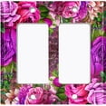 thumbnail image 6 of Metal Light Switch Plate Cover Elegant Purple Floral Nature Scripture Damask FLW087, 6 of 14
