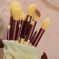 thumbnail image 5 of 13 piece foundation make-up makeup brush lip brush concealer eye shadow brush beauty makeup brush set - yellow, 5 of 6