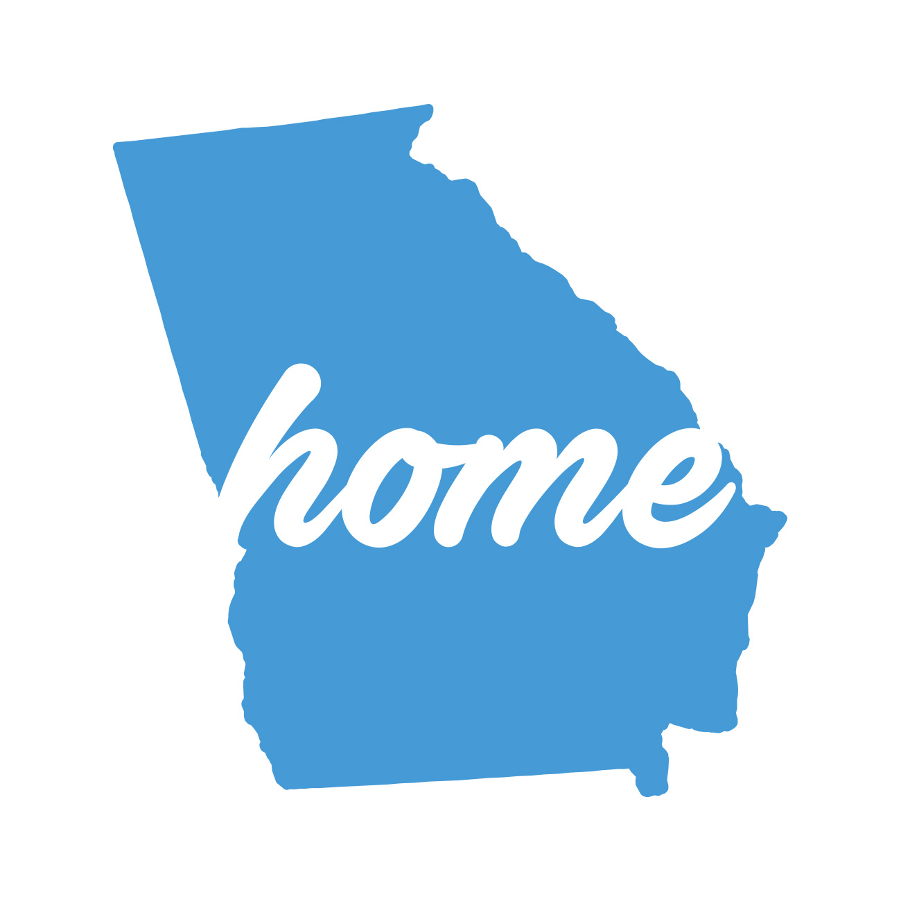 Georgia Home Sticker Decal Die Cut - Self Adhesive Vinyl - Weatherproof ...
