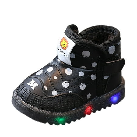 

Youmylove Children Kids Baby Girls Boys Boots Led Light Luminous Warm Cotton Shoes Baby Shoes For Girls Boys