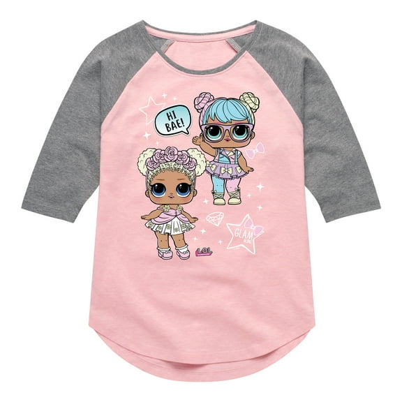 LOL Surprise! Dolls - LOL Hi Bae! - Toddler & Youth Girls Raglan Graphic T-Shirt