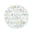 thumbnail image 2 of JSDART 60 Pouces Rond Plage Serviette Couverture Vintage Oiseaux Arbre Enfant Dessin Printemps Rétro Bébé Ferraille Voyage Cercle Serviettes Circulaire Tapis Tapis Plage Jeter, 2 of 2