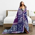 thumbnail image 5 of Butterfly Blanket for Boys Girls, Cute Butterfly Themed Design Printed Purple Throw Blankets for Kids Lap, Chair Sofa, Warm Soft Cozy Blanket, 40"x 50", 5 of 6