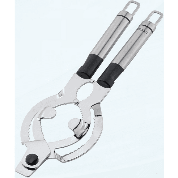 Extra Wide Stainless Steel Lid and Jar Opener | Black and Silver, 11 x 5.75 x 0.25 inches
