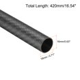 thumbnail image 2 of 2Pcs Carbon Fiber Tubes 16 x 18 x 420mm Matte Surface Rod 3K Roll Wrapped Carbon Round Tubing for RC Airplane, 2 of 5
