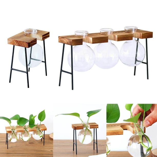 2x Florero De Cristal Colgante Flor Florero Botella Terrario Contenedor Decoración De para hogar perfecl Jardinera hidropónica