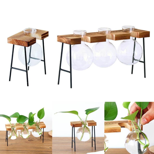 2x Florero De Cristal Colgante Flor Florero Botella Terrario Contenedor Decoración De para hogar perfecl Jardinera hidropónica
