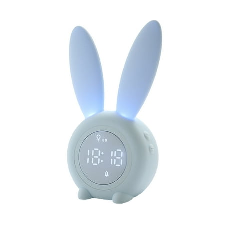 

Luminous Rabbit Alarm Clock Cartoon Rabbit Night Light LED Silicone Bed Light Multifunctional LED Night Lamp Home Desktop Decorat