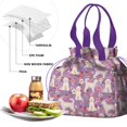 thumbnail image 4 of Goldendoodle Dog and Flower Floral Drawstring Lunch Bag Women - Drawstring Lunch Bag Insulated for Work Office - Stain-Resistant Large Lunchbags for Women with Multi-Pockets, 4 of 6
