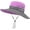 Purple, variant on Kids Girls Ponytail Sun Hat Outdoor UV-Protection Foldable Mesh Wide-Brim Beach Bucket-Cap (3-8Years)