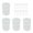 White, variant on WINDLAND Mesh Plant Covers 20Inch High 13Inch Deep Barrier with Stakes
