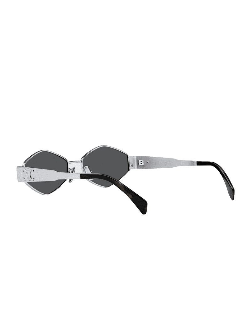 Celine CL40254U Silver Hexagon Sunglasses with Grey Lens