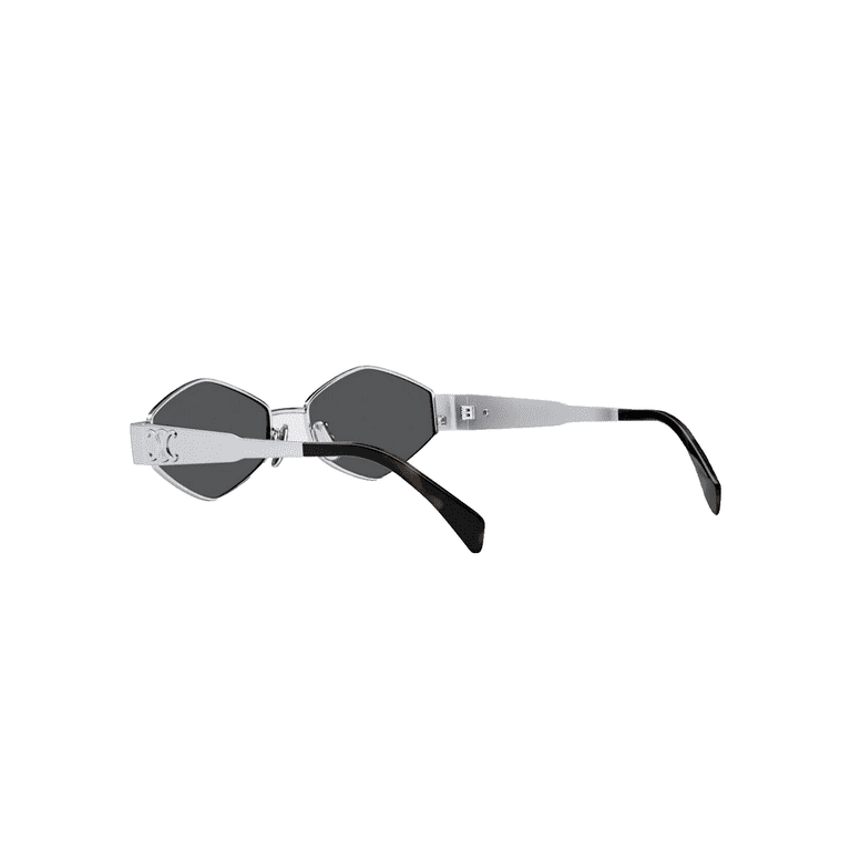Celine CL40254U Silver Hexagon Sunglasses with Grey Lens