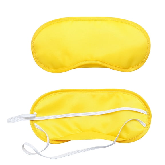 Sleeping Eye Mask Yellow,1 Eye Mask,1Pc New Pure Silk Sleep Eye Mask Padded Shade Cover Travel Relax Aid