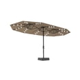 thumbnail image 1 of Gaderth Patio Umbrella With Solar Lights,15FT Rectangular Patio Umbrella With Base Included,Market Umbrella With Crank Handle,UV Protection Outdoor Umbrella For Poolside Lawn Backyard, 1 of 6