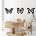 thumbnail image 2 of 3 Uds Mariposa Metal DecoracióN de Pared Negro Mariposa Metal Pared Colgante DecoracióN Granja RúStica Hogar Oficina Dormitorio DecoracióN, 2 of 5