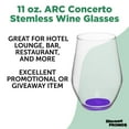 thumbnail image 3 of Concerto Stemless Wine Glasses 11 oz. Set of 12, Bulk Pack - Restaurant Glassware, Perfect for Red Wine, White Wine or Cocktails - Purple, 3 of 5