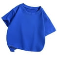 thumbnail image 3 of Favoffer Unisex Kids' Multi Solid Color Crewneck Short-Sleeve Tees, Toddler Basic Summer T-Shirts for Daily/Lounge/Sports/Outing 1 - 12Y, 3 of 7
