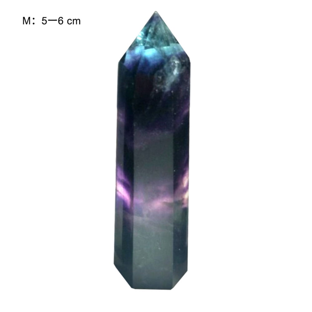 Details about   5-7cm Natural Amethyst Fluorite Quartzs Crystal Point Healing Wand Stone Mineral