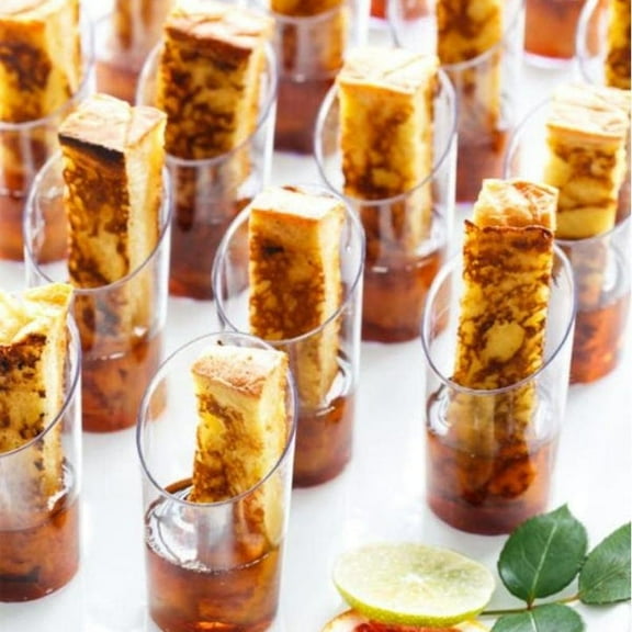 Acrylic Cups w/Mini Forks or Toothpicks Appetizer Set of 25
