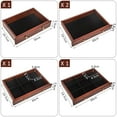 thumbnail image 4 of Tcbosik Large Jewelry Box Organizer With Mirror Wooden Storage Box 6 Layers Case With 5 Drawers- Brown, 4 of 7