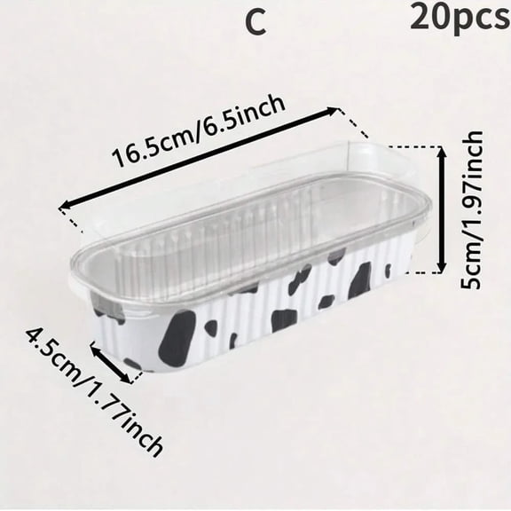 Mini Cake Pan with Lid Mini Baking Pan Aluminum Foil Long Baking Cup Disposable Aluminum Foil Bakaing Pan Brownie Cake Liner