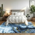 thumbnail image 2 of HOMERRY Large Washable Abstract 10' x 13' Area Rug for Living Room Non-Slip Indoor Carpet, Blue, 2 of 5
