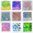 thumbnail image 3 of 12/16/18pcs Hexagonal Sequin Backdrop Panels for Wedding Birthday Party Background Wall Decor Shimmer Backdrop Curtain 30x30cm, 3 of 10