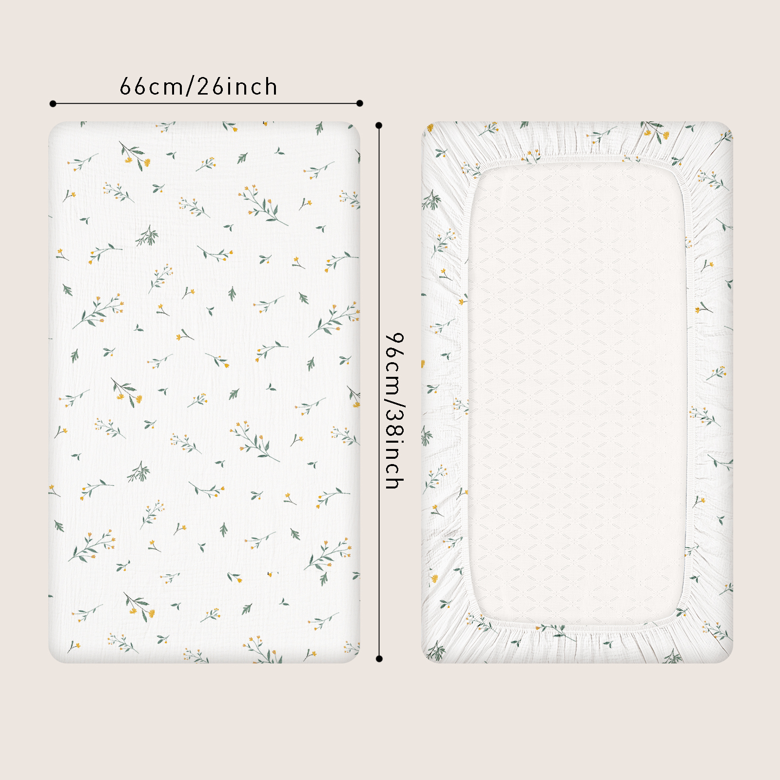 Gllquen Baby Mini Crib Fitted Sheets, 3-Pack photo 8